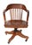 Early 20th Century Oak Bank of England Jury Style Swivel Desk Chair For Sale - Image 11 of 14