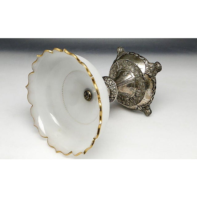 Biedermeier Silver Fruit Bowl on Stand, Austria, 1850s For Sale - Image 3 of 10