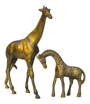 Vintage Brass Giraffes- S/2