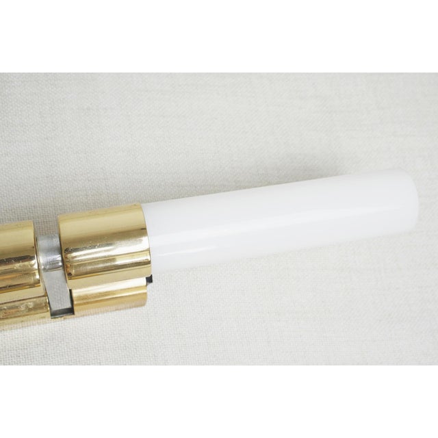 Vintage Italian Murano Glass and Brass Wall Sconce, 1960s For Sale - Image 3 of 11