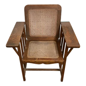 Antique Mission Arts & Crafts Phoenix Co. Mahogany With Pressed Cane McKinley Chair