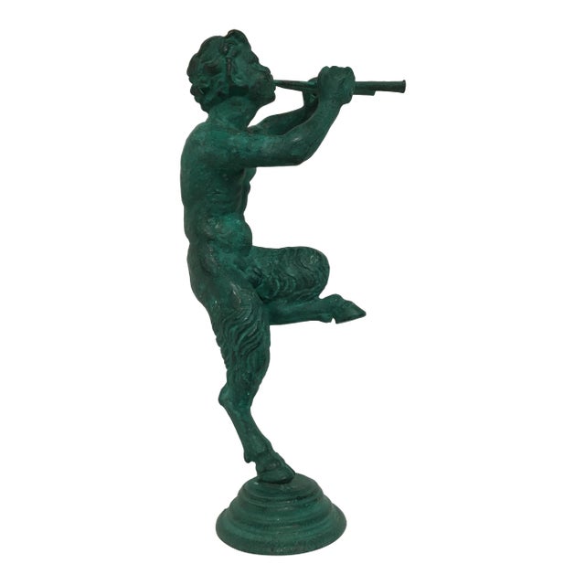 Verdigris Bronze Figure. Of Pan For Sale