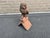 English Owl Garden Ornament in Aged Terracotta For Sale - Image 12 of 18