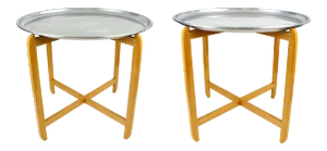 Vintage Aluminum Tray Table