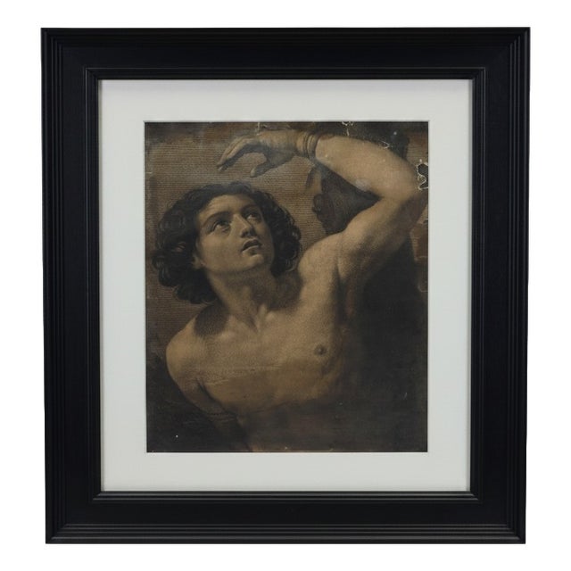 Nude Saint Sebastian, 17th Century, Engraving For Sale