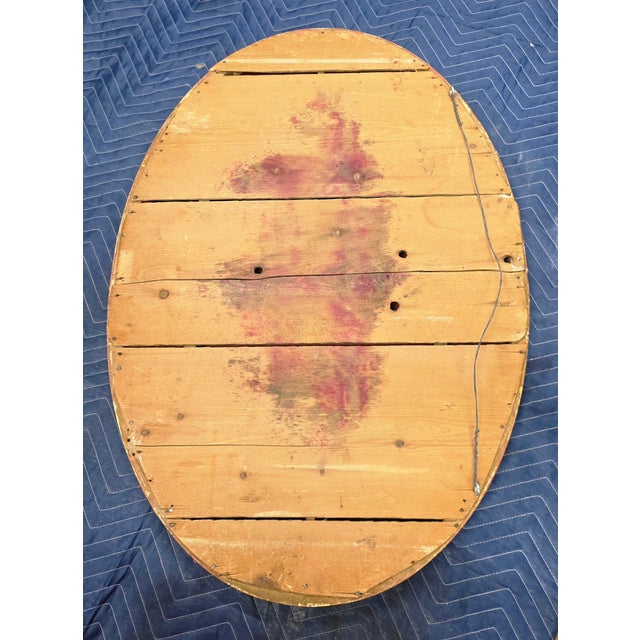 English 19th Century English George III Style Carved Giltwood Oval Margin Sectional Mirror For Sale - Image 3 of 9