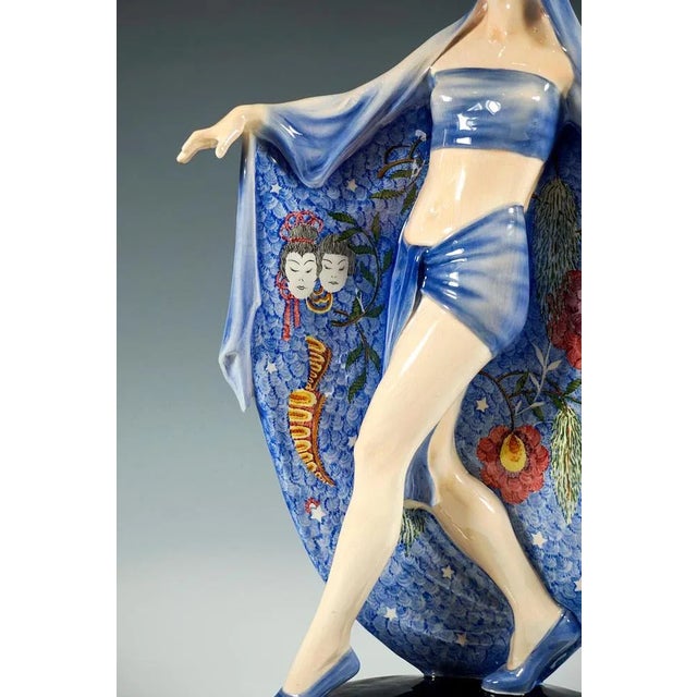 Egyptian Temple Dancer Figurine by Marcell Goldscheider, Vienna, 1930 For Sale - Image 6 of 10