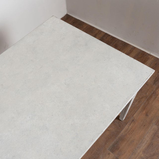 19th Century Swedish Gray Painted Two-Drawer Table or Writing Desk For Sale - Image 6 of 13