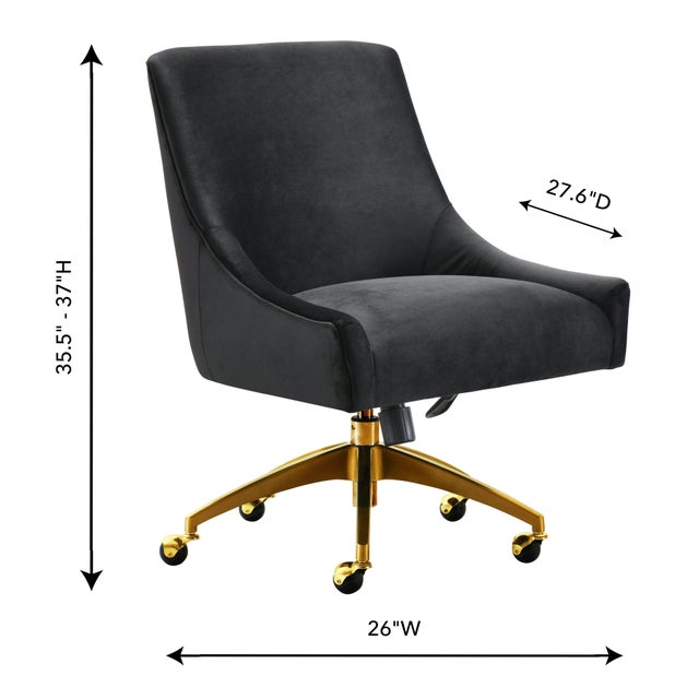 Beatrix Black Office Swivel Chair For Sale In Los Angeles - Image 6 of 8