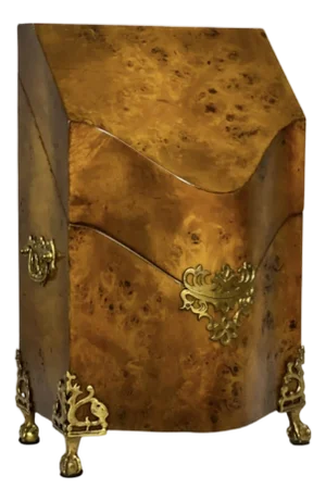 Mahogany Burl Knife Box Attributed to Theodore Alexander