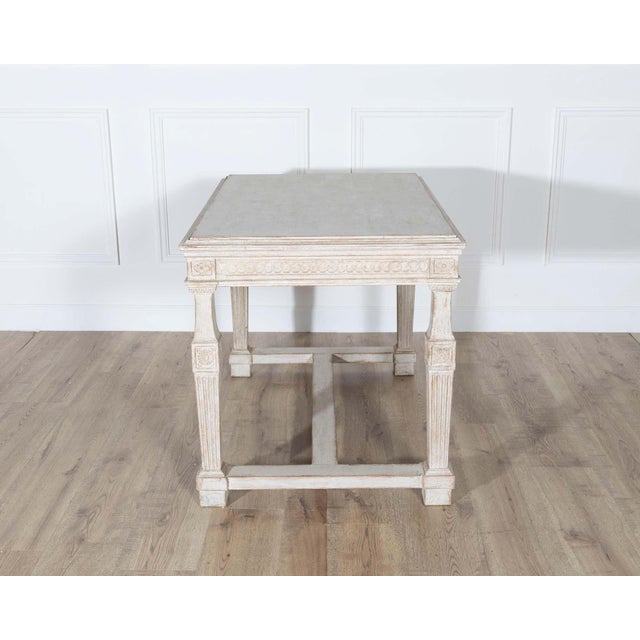 Early 19th Century Swedish Gustavian Painted Console Table For Sale - Image 4 of 12