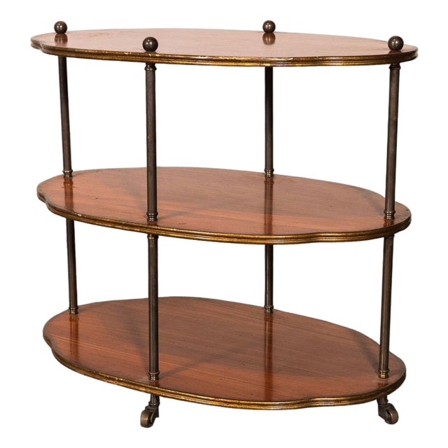 Antique Lobed 3-Tier Table For Sale