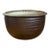 Vintage Monumental Rustic Brown Ceramic Bowl For Sale
