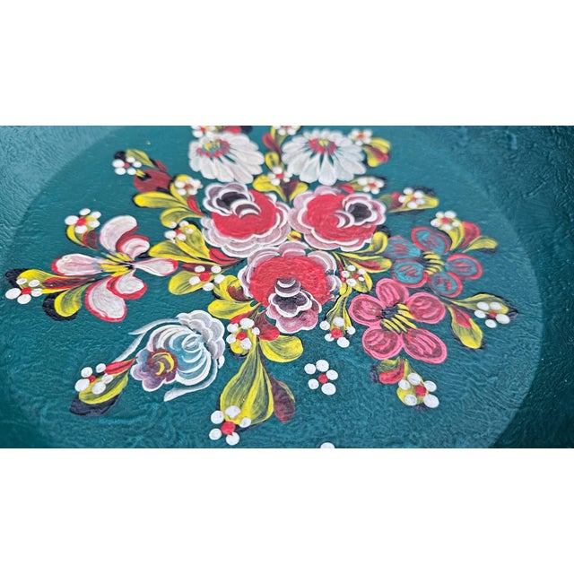 Vintage Painted Wooden Bowl, 1960s For Sale - Image 3 of 6