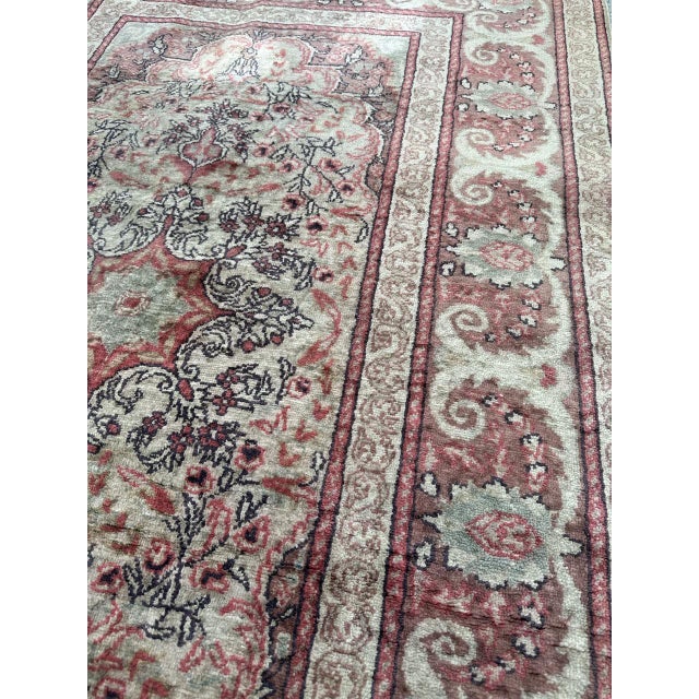 Vintage Turkish Kayseri Rug in Silk, 1960s For Sale - Image 12 of 18