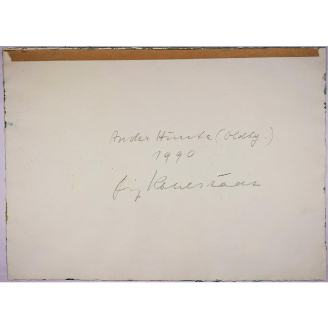 1990s Fritz Kohlstädt, An der Hunte bei Oldenburg, 1990, Watercolor For Sale - Image 5 of 6