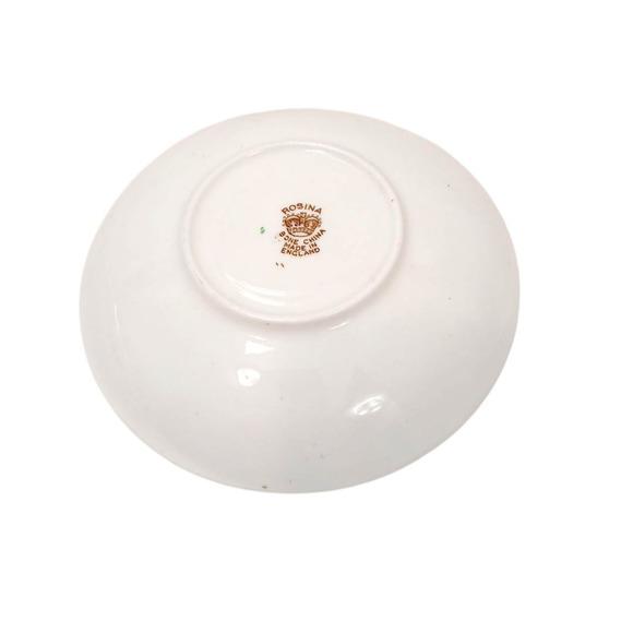 Mid-Century Modern 1950s Rosina Bone China Saucer with Floral Orange Raised Poppies, England For Sale - Image 3 of 4