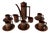 Vintage Tiko Brown Ceramic Coffee Set, 1960s, Set of 13 For Sale