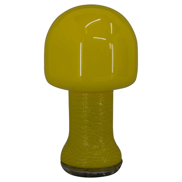 Mid-Century Yellow Glass Table Lamp, Germany, 1970s For Sale