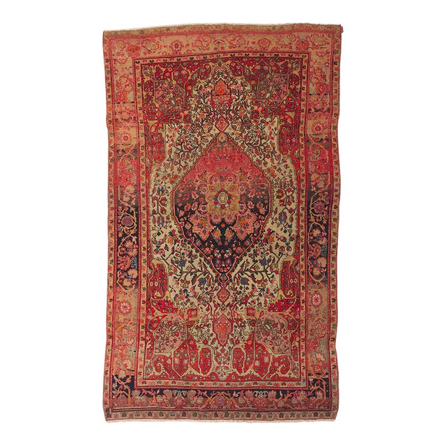 Antique Persian Sarouk Farahan Rug - 04'00 X 06'08 For Sale