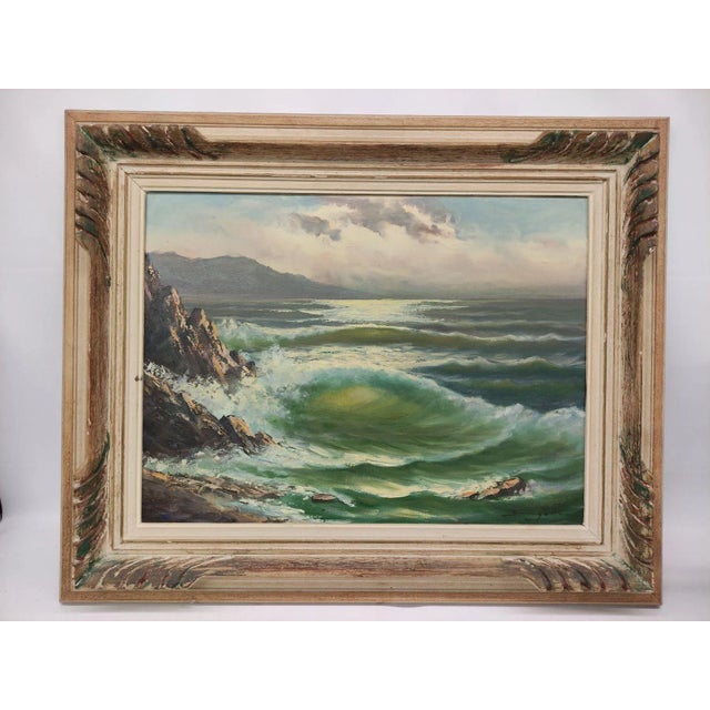 Willy Baumgartner, Ocean, 1970s, Oil on Canvas For Sale - Image 10 of 10