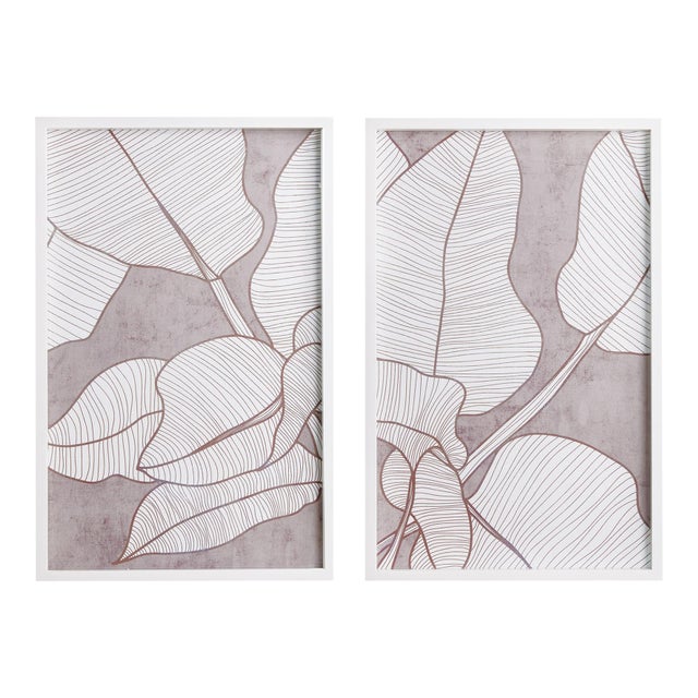Palm Leaf Prints, Set Of 2 For Sale