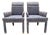 Vintage Mastercraft Parsons Style Armchairs With Brass Sabots, a Pair For Sale