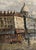 This is a late 1800s oil on canvas by the famous Paris Cityscape artist Caroline Burnett (1877-1950). This painting...