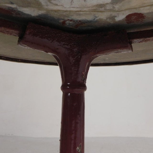 Bistro Table with Cast Iron Legs and Marble Top, 1920s For Sale - Image 14 of 18