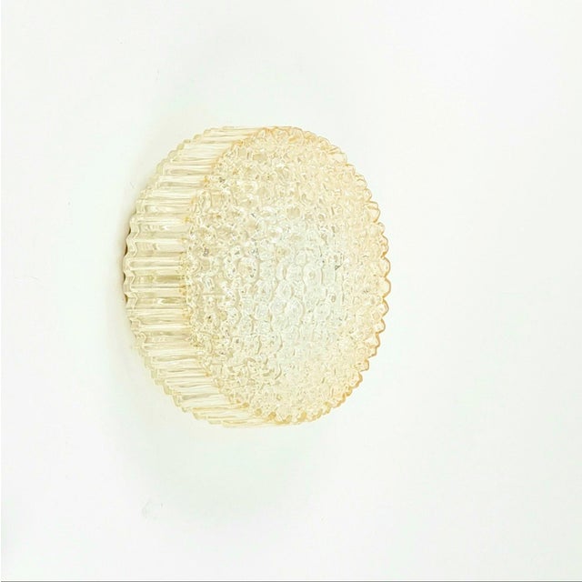 Mid-Century Modern Amber Bubble Glass Flush Mount by Helena Tynell for Limburg, 1970s For Sale - Image 4 of 12