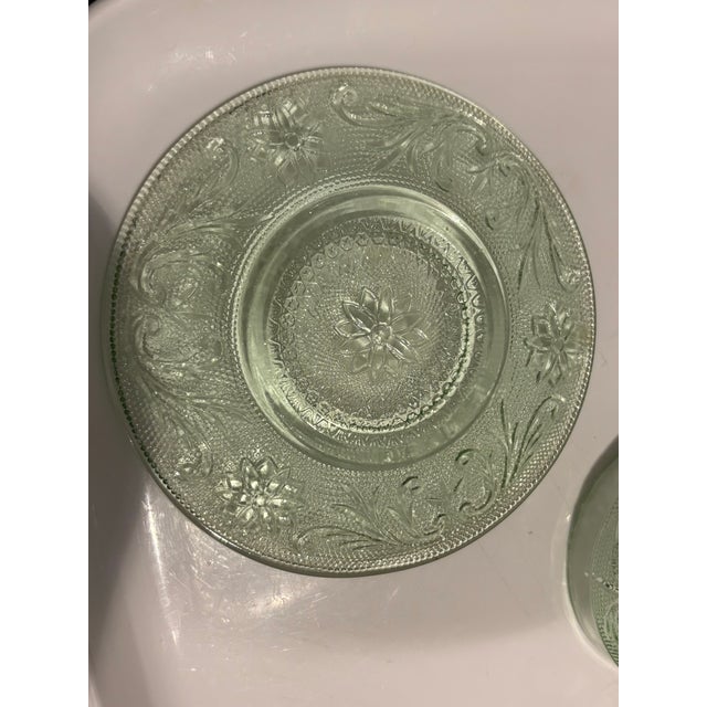 1980s Chantilly Green Cup and Saucer Set Made by Indiana Glass - Set of 4 For Sale In Houston - Image 6 of 12