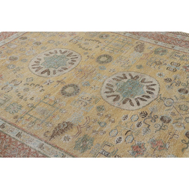 Hand-knotted in wool, this new 8x10 rug from the Modern Classics Collection by Rug & Kilim is inspired by antique Khotan...