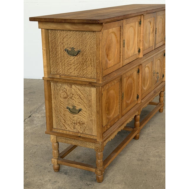 Wood Tall Mid-Century Modern Oak Sideboard by Axel O. Röck for Ottrup Møbelfabrik, 1963 For Sale - Image 7 of 16
