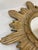 Vintage Mid Century 16.5" Creamy Giltwood Sunburst Wall Mirror For Sale - Image 11 of 18