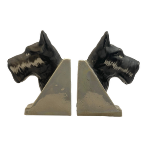 Vintage Scottish Terrier Bookends- A Pair