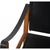 Square Cushion Safari Chair in Black Leather, 1990s For Sale - Image 4 of 18