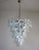 Huge vintage italian murano chandelier in vistosi style. The chandelier has 50 fantastic murano white and transparent...
