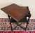 Antique English Flip Top Game Table Barley Twist Side Table Carved Oak C. 1930s For Sale In Dallas - Image 6 of 17