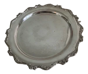 1980s Webster Wilcox American Rose Silverplate Platter