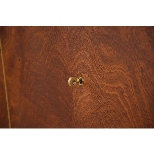 Brown Art Deco Wooden Wardrobe by A. Bicchierini, 1940s For Sale - Image 8 of 14