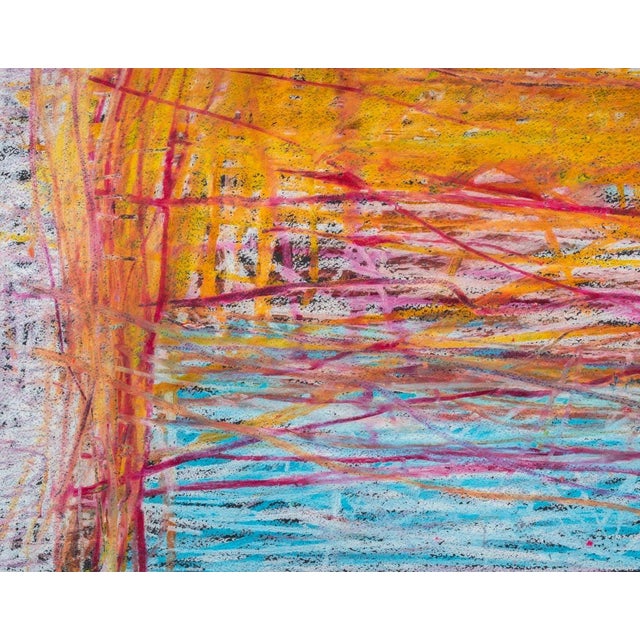 Late 20th Century Domenick Capobianco Abstract Composition Pastel For Sale - Image 5 of 9