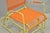 Vintage Mid Century Modern Orange Vinyl Spaghetti Strap Glider Lounge Chair For Sale - Image 10 of 18