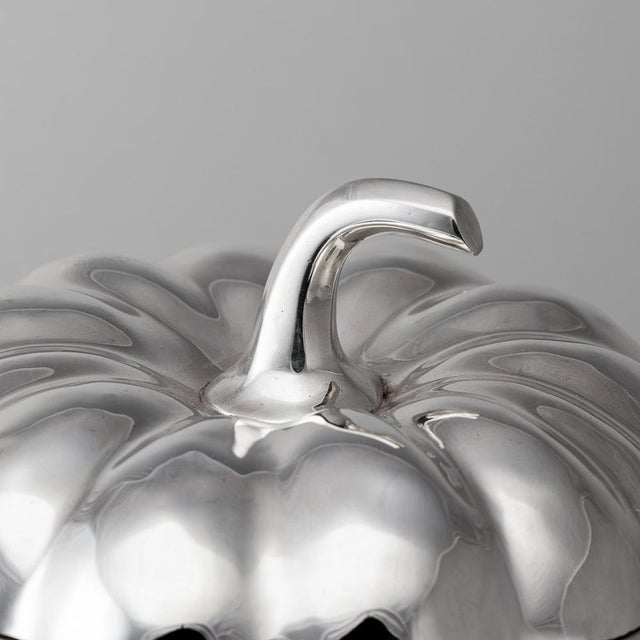 Vintage Italian Silver-Plated Pumpkin Ice Bucket from Teghini, 1970s For Sale - Image 6 of 12