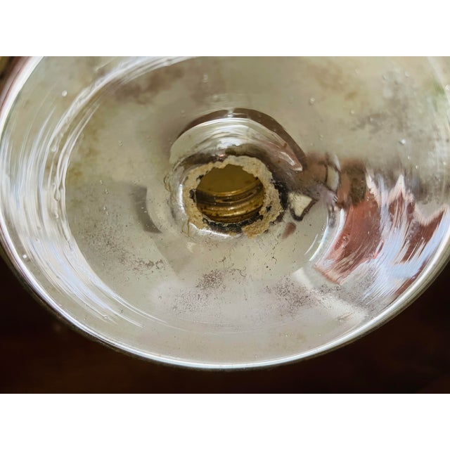 Victorian Boho Chic Large Antique 1820 Vase Mercury Blown and Painted Glass For Sale - Image 3 of 4