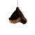 Small Wavy Leaf-Shaped Teak Pendant Light, 1980s For Sale