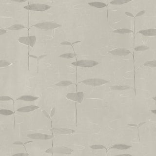 Lilies Wallpaper by Paule Marrot in Gray For Sale