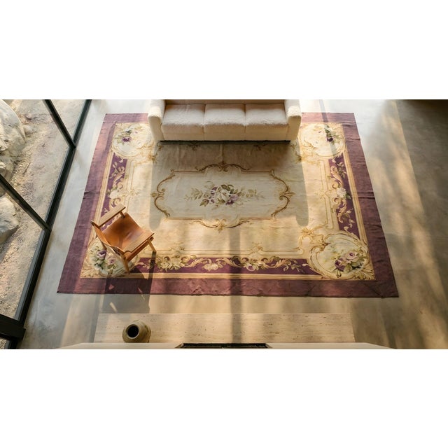 19th Century French Aubusson Carpet ( 9'3' x 13' - 282 x 396 ) For Sale In New York - Image 6 of 7