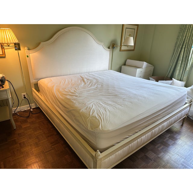 French Country Simone Upholstered King Bed For Sale - Image 3 of 4