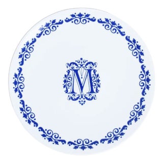 Limoges Ornaments Dessert Plate in Porcelain from Maison Manoï For Sale