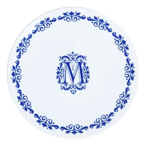 Limoges Ornaments Dessert Plate in Porcelain from Maison Manoï